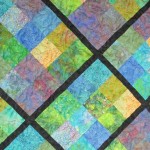 Quilt- batik squares on point